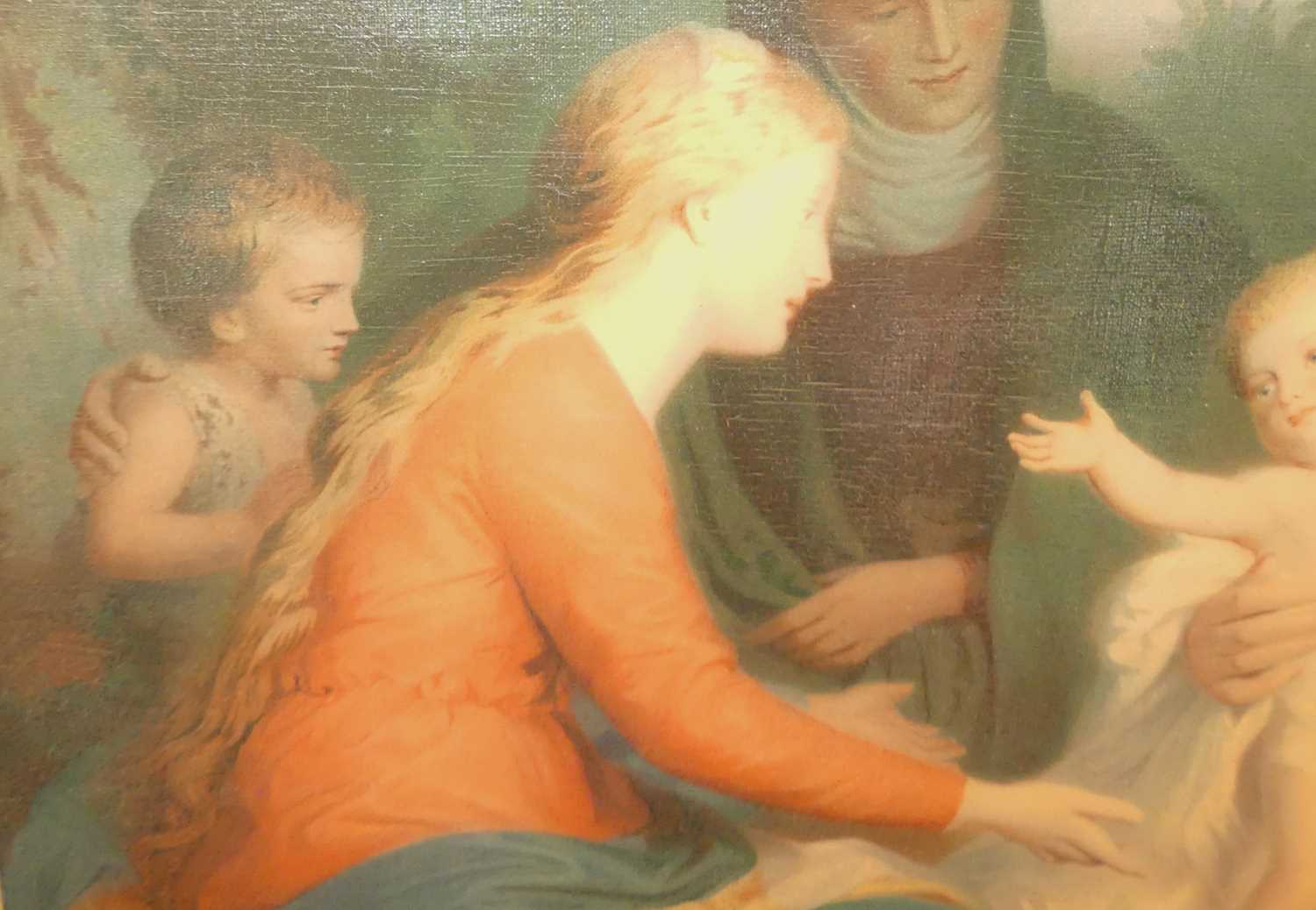 Erich Corrans - the Holy Family with St John The Baptist, oleograph, 52x65cm - Image 4 of 6