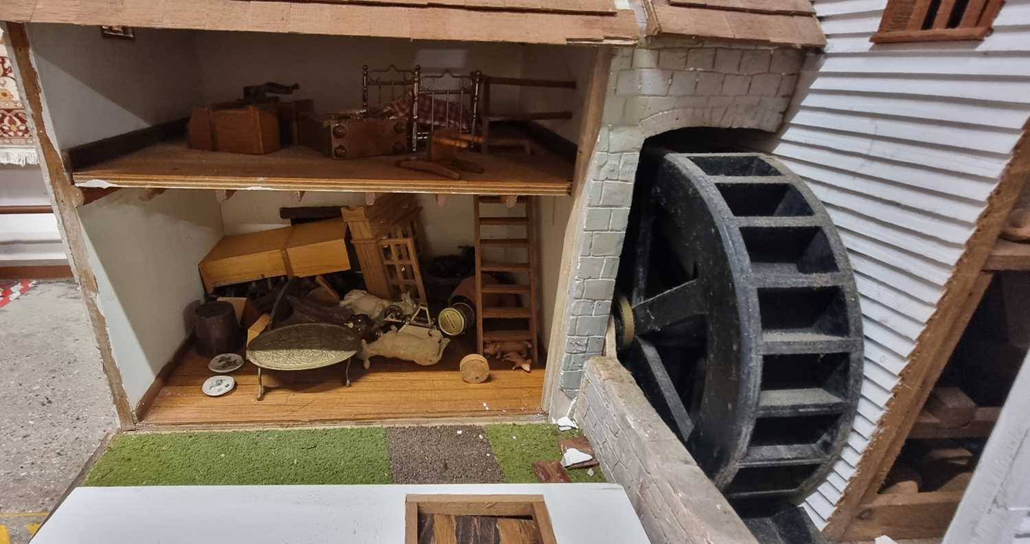 A scratch built dolls house model of a mill with furniture and accessories included - Image 3 of 4
