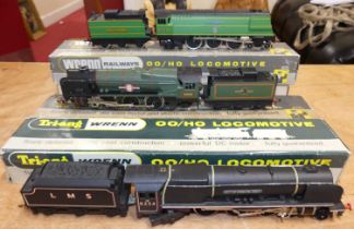 Three 00 gauge Wrenn loco and tenders as follows: W2227 City of Stoke On Trent LMS, W2265AX