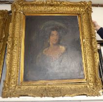 19th century English school - Pair; bust portraits of a lady and gentleman, oil on canvas, each 75 x