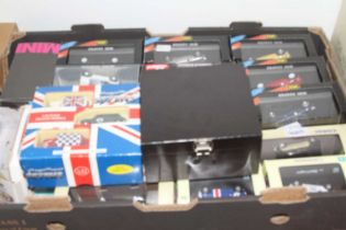 Two boxes of mixed modern diecast to include Corgi, Rio etc