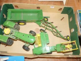 A small quantity of loose playworn Britains models by John Deere