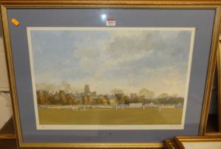 Roy Perry - The University Ground at Durham, limited edition print, signed and numbered in pencil to