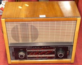 A 1950s walnut cased Ekco radio
