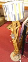 A root wood standard lamp, height 110cm