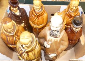 A collection of figural Monk whisky decanters for the Abbot's Choice John McEwen & Co Scotch Whisky,