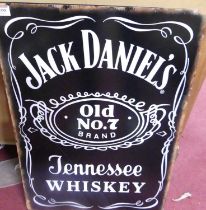 A contemporary laminate on metal sign 'Jack Daniels', 70 x 50cm