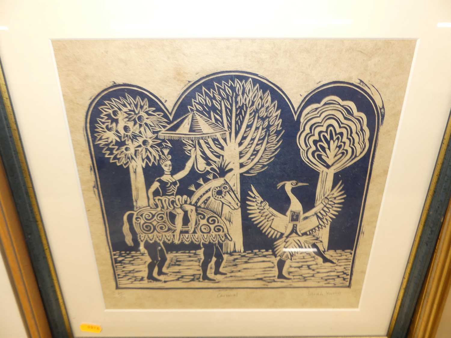 Sarah Young (b.1947) - Pair; Elephant and Carnival, linocuts, each signed, titled and numbered in - Image 2 of 5