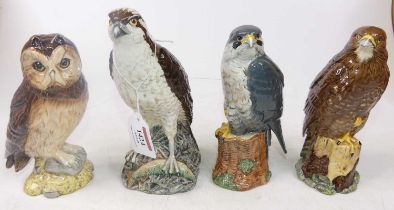 Seven various Beswick for Beneagles and Whyte & Mckay Scotch Whisky bird ornaments to include owl,