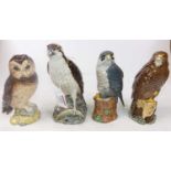 Seven various Beswick for Beneagles and Whyte & Mckay Scotch Whisky bird ornaments to include owl,