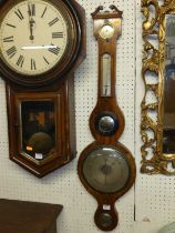 An early 19th century mahogany four dial wheel barometer, the lower scale signed A Maspoli, Hull,