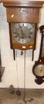 John Foot of Liskard - a circa 1800 brass wall clock (formally dial and movement of a longcase
