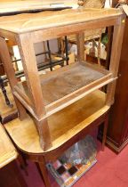 An early 19th century mahogany and faded rosewood D-end foldover card table; together with a 1930s