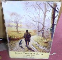 A contemporary laminate on metal wall sign 'James Purdey & Sons', 70 x 50cm