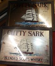 A collection of whisky related advertising wall mirrors, various distilleries to include