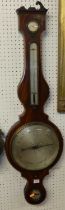 An early 19th century mahogany 4-dial wheel barometer, the lower scale signed Pastor Relly, Crofts