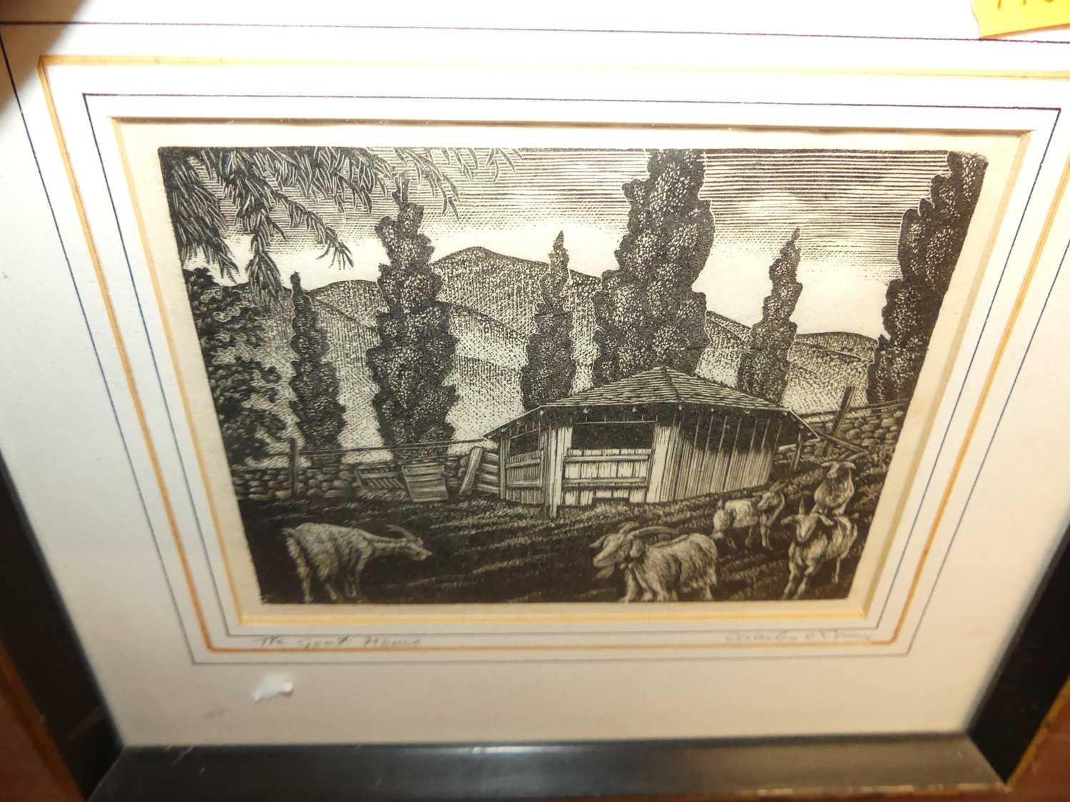 Guy Malet - Hertfordshire Farm, woodcut, 14x18cm; Charles O'Connor - The Goathouse, woodcut, - Bild 11 aus 12