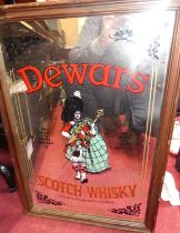 Assorted whisky related advertising wall mirrors to include Dewar's, Ballantynes x2, Mackinlay,