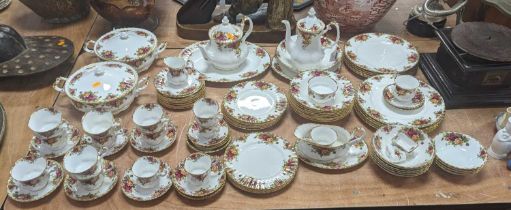 An extensive collection of Royal Albert Old Country Roses pattern tea and dinner wares, to include