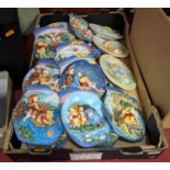 A collection of Bradford Exchange Winnie the Pooh wall hanging plates