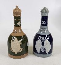 Two Copeland Spode royal commemorative stoneware decanters, each dated 1911, h.24cm