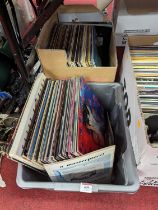 Two boxes of vintage records, to include Paul McCartney and Roy Orbison