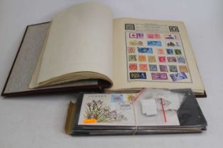 A 20th century Meteor stamp album, contents to include Great Britain ½d green, and world examples