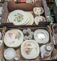 Mixed ceramics to include a Hampton Ivory Lilac Time pattern part dinner service