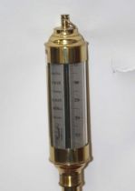 A Russell brass nautical barometer, h.92cm