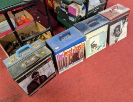 Five cases of vintage records, to include Count Basie and Oscar Peterson