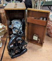 A 20th century Cooke Trowton & Sims Ltd binocular microscope, in fitted wooden case