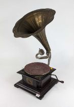 A reproduction wind-up gramophone, height 63cm (a/f)