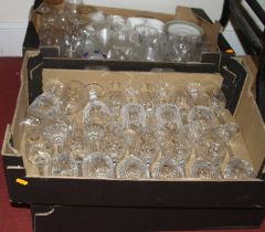 Five boxes of mixed glassware, to include drinking glasses