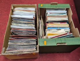 Two boxes of vintage singles, to include Jesus & Mary Chain, and Frankie Goes to Hollywood