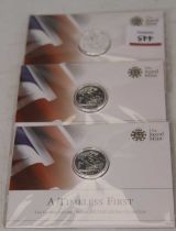 The Royal Mint Timeless First George & Dragon 2013 UK £20 fine silver coin, together with two