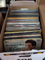 A collection of vintage records, to include Elvis Presley