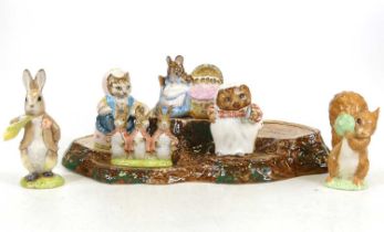 A collection of Beswick and Royal Albert Beatrix Potter figures, to include Benjamin Ate a Lettuce