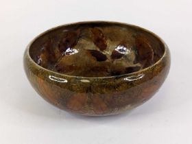 A Royal Doulton Autumn Leaves pattern stoneware table bowl, impressed marks to the underside, dia.