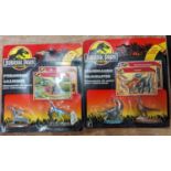 Two Kenner Jurassic Park dinosaur model sets, to include Pteranodon, Gallimimus, Brachiosaurus and