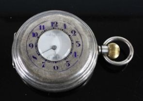 Elgin and J. Karr's & Sons of Washington - a gent's silver cased half hunter pocket watch, having