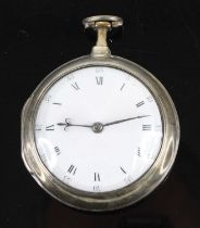 Alexander MacFarlane of Perth - a George III silver pair cased gent's open face pocket watch, having