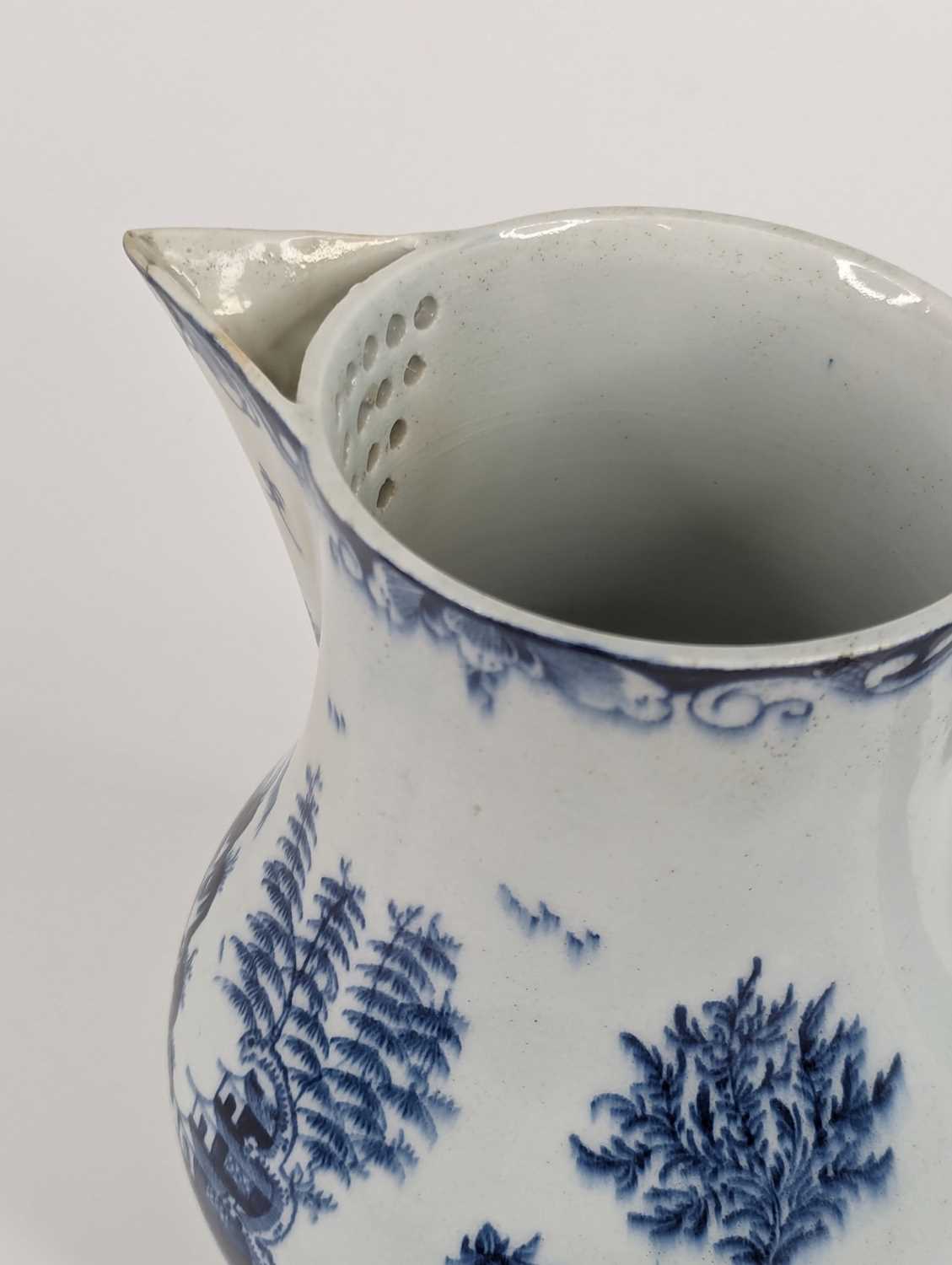 A Lowestoft porcelain milk jug, circa 1780, decorated with a Chinese pagoda landscape, h.17.5cm - Image 10 of 17