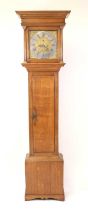 Thomas Barker of Worcester - a George III oak longcase clock, the hood having a plain frieze and