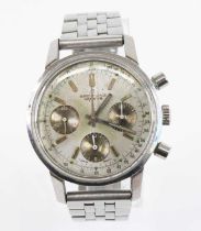 A gent's Breitling TopTime stainless steel chronograph bracelet watch, circa 1970s, ref. 815, back