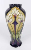 A contemporary Moorcroft Athena pattern pottery vase, designed by Sian Leeper, of shouldered