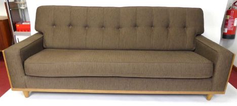 A contemporary G-Plan Vintage Range 'The 54' three-seater sofa, having long removable cushioned back