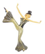 A 1930s Wade pottery cellulose figure titled Ginger 17, modelled as a female dancer with her right