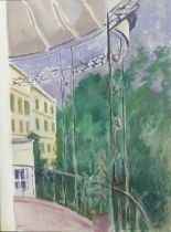 Guy Lindsay Roddon (1919-2006) - Balcony in Regents Park, oil on canvas, signed lower left, with