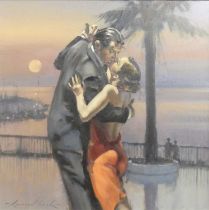 § Raymond Leech (b.1949) - Tango Sunrise, oil on board, signed lower left, with 'Westcliffe Gallery'