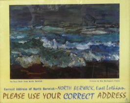 A General Post Office colour lithographic advertising poster titled 'Correct Address of North